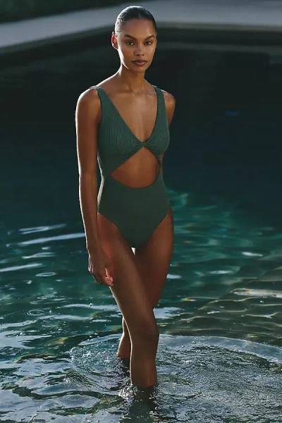 Malai Twix Cutout One-piece Swimsuit In Green