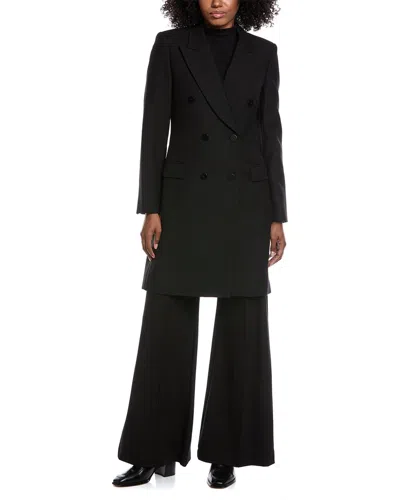 Theory Bonded Wool Coat In Black