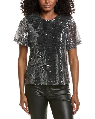 Ichi Ihprinca Sequin T-shirt In Gray