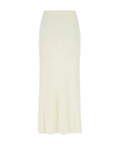 Chloé Chloe Women Ivory Wool Skirt In White