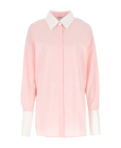 Loewe Deconstructed Shirt In Cotton In Pink