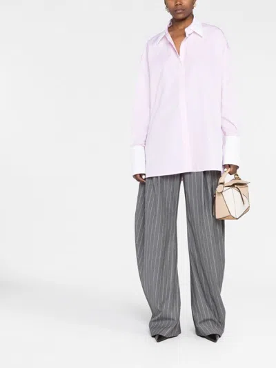 Loewe Deconstructed Shirt In Cotton In Pink