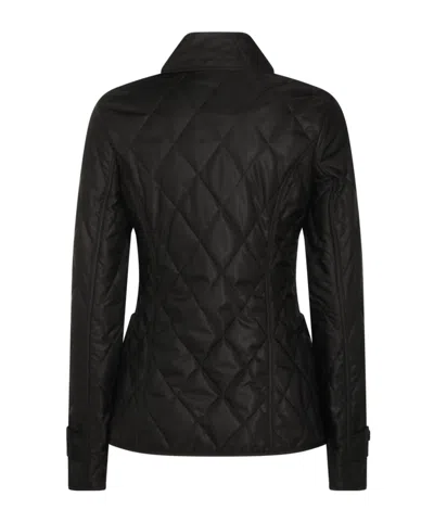 Burberry Long Sleeved Quilted Buttoned Jacket In Black