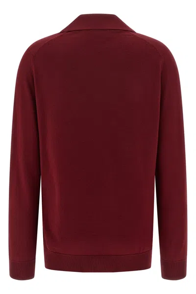 Gucci Women Ultrafine Wool Polo Shirt In Red