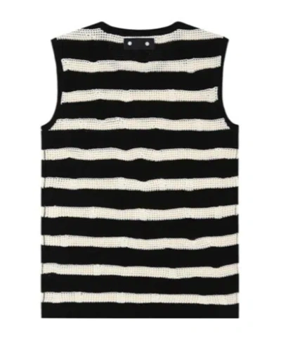 Andersson Bell Striped Net Vest In Multi