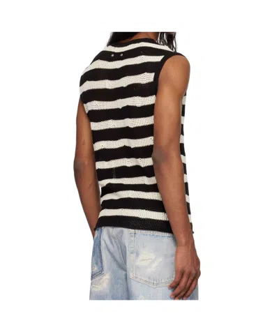 Andersson Bell Striped Net Vest In Multi