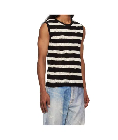 Andersson Bell Striped Net Vest In Multi