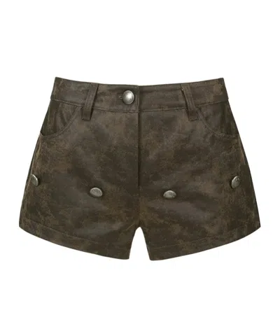 Andersson Bell Molly Mini Skirt Pants In Brown