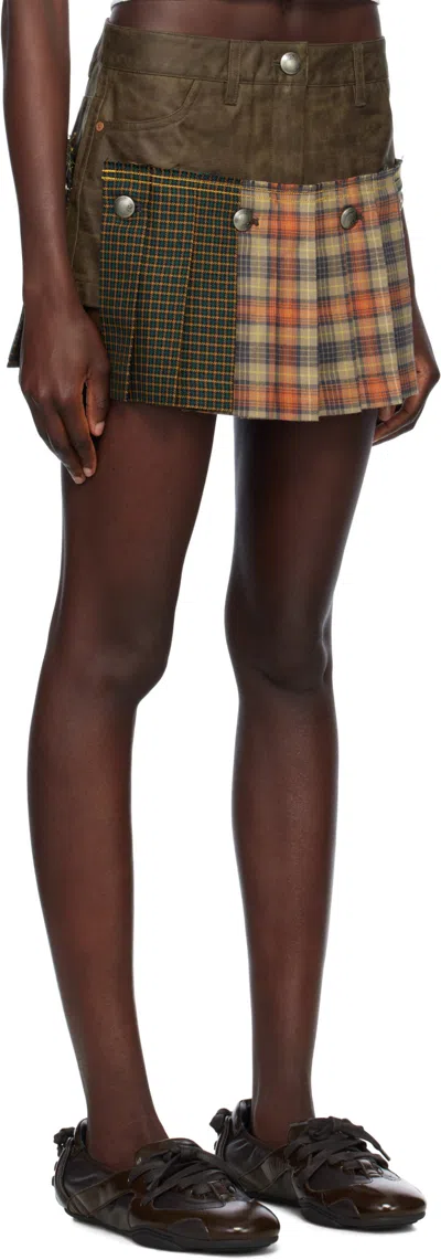 Andersson Bell Molly Mini Skirt Pants In Brown