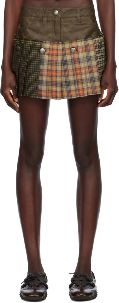 Andersson Bell Molly Mini Skirt Pants In Brown