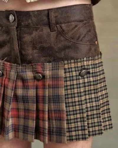 Andersson Bell Molly Mini Skirt Pants In Brown