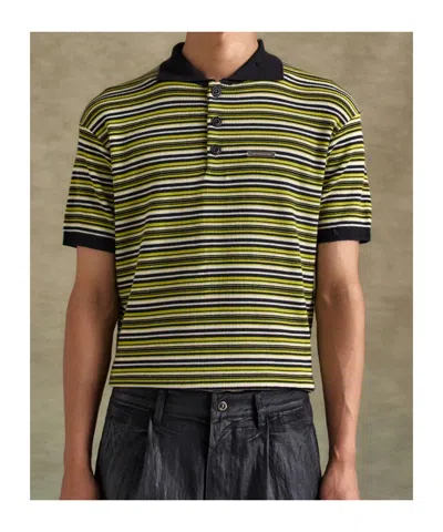 Andersson Bell Striped Polo Shirt In Multi