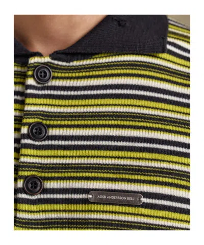 Andersson Bell Striped Polo Shirt In Multi
