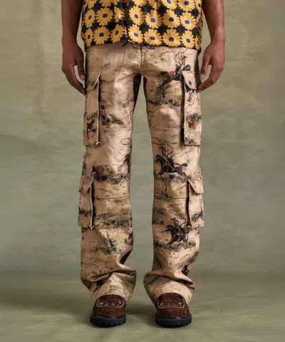 Andersson Bell Printed Cargo Jeans In Multi