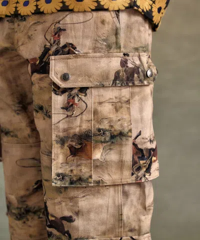 Andersson Bell Printed Cargo Jeans In Multi