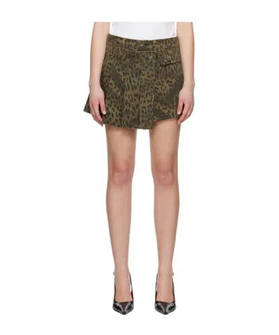 Andersson Bell Leopard Print Wrap Skirt Pants In Animal Print