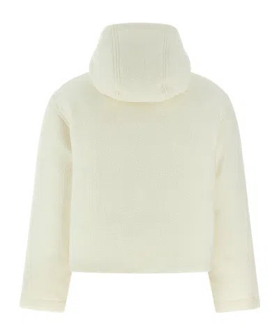 Gucci Logo Lettering Bomber Jacket In White