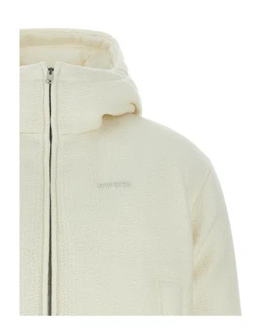 Gucci Logo Lettering Bomber Jacket In White