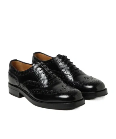Church's Leather Brogue Oxford Shoes In Black