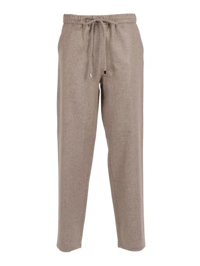 Antonelli Drawstring-waist Trousers In Neutral
