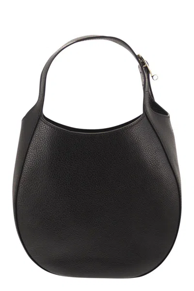 Longchamp Le Foulonné S Leather Bag In Black