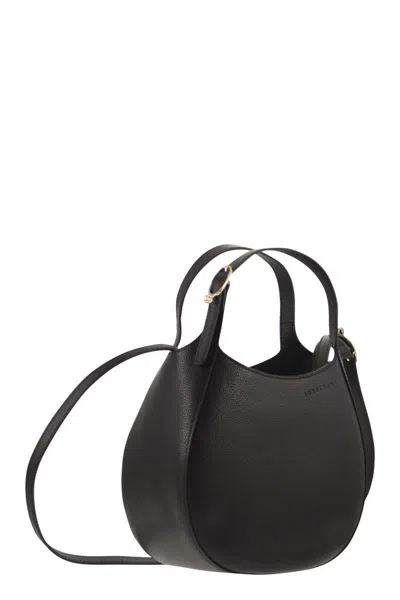 Longchamp Le Foulonné S Leather Bag In Black