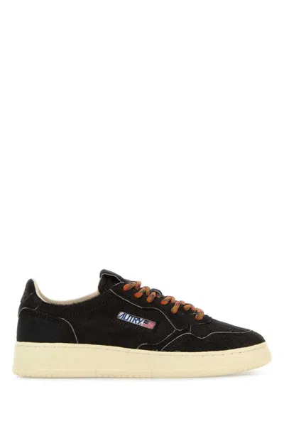 Autry Dark Brown Calf Hair Medalist Sneakers In Brown
