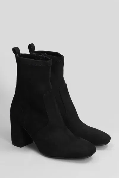 Carmens Emma Stretch High Heels Ankle Boots In Black