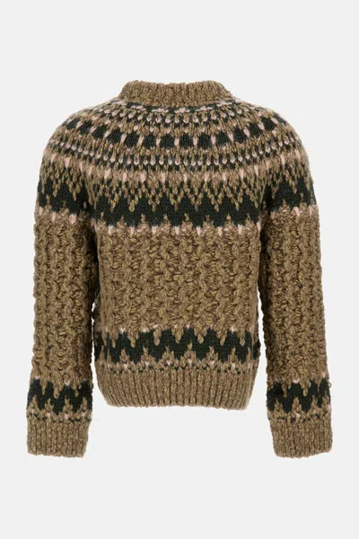 Moncler Patterned Mock-neck Sweater In Multi