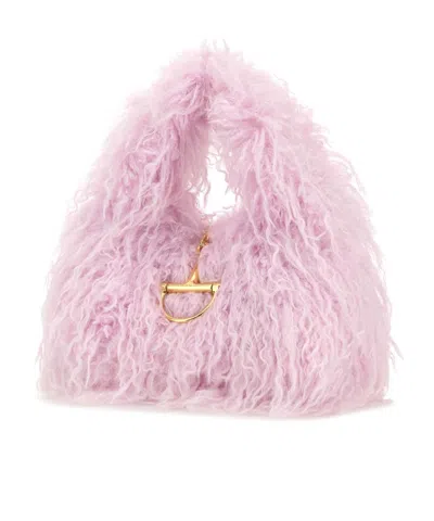 Gucci Fur Handbag In Pink