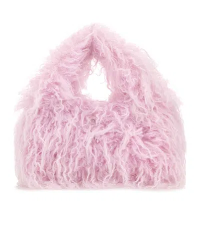 Gucci Fur Handbag In Pink