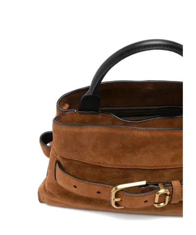 Marc Jacobs Small Satchel Leather Shoulder Bag Top Handle In Brown