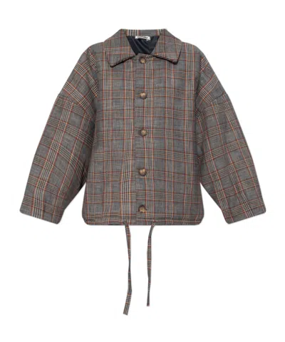 Avavav Plaid Buttoned Jacket In Brown