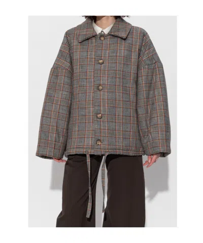 Avavav Plaid Buttoned Jacket In Brown