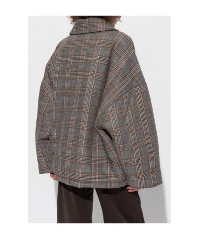 Avavav Plaid Buttoned Jacket In Brown