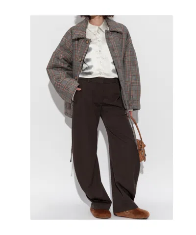 Avavav Plaid Buttoned Jacket In Brown