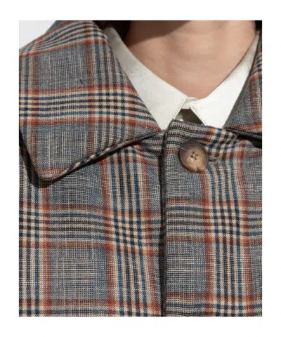 Avavav Plaid Buttoned Jacket In Brown