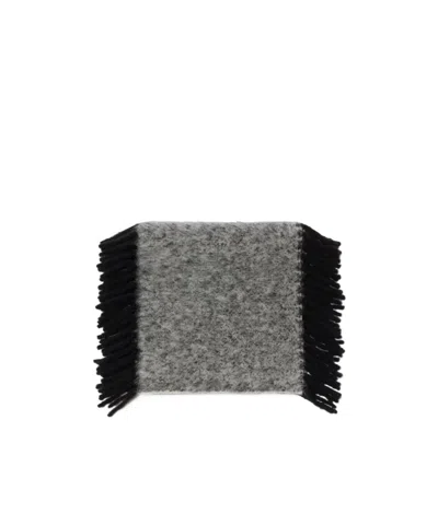 Burberry Alpaca Wool Blend Happy Scarf In Gray