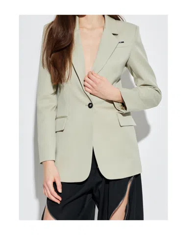 Attico Single-breasted Blazer In Green