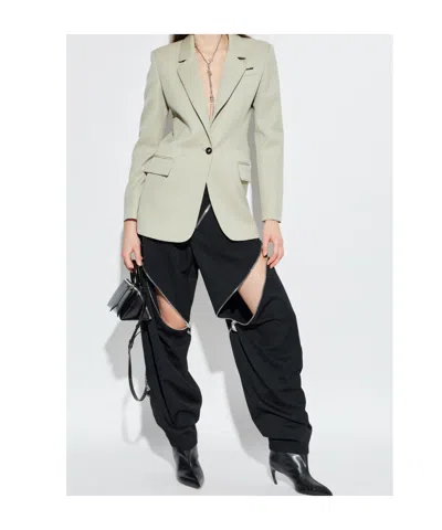 Attico Single-breasted Blazer In Green