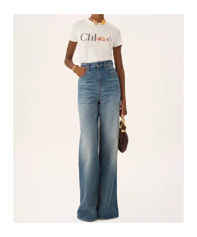 Chloé Passion Fruit Print Baby Fit Cotton Jersey T-shirt In White