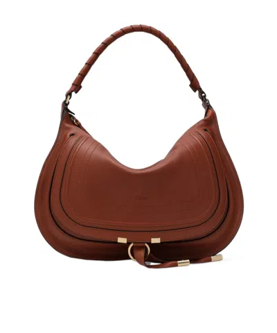 Chloé Small Marcie Shoulder Bag In Brown