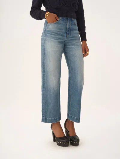 Chloé High-waisted Cropped Jeans In Blue