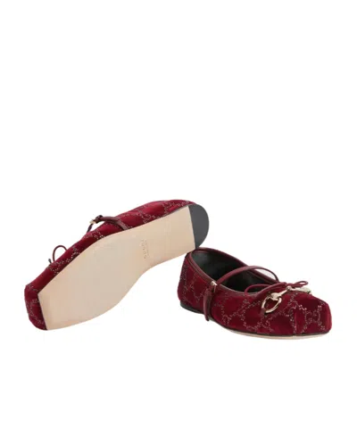 Gucci Women's Gg Crystal  Horsebit Ballet Flat In Multi