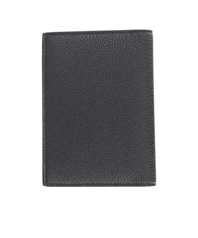 Tom Ford Textured Finish Compact Wallet And Cardholder In Gray