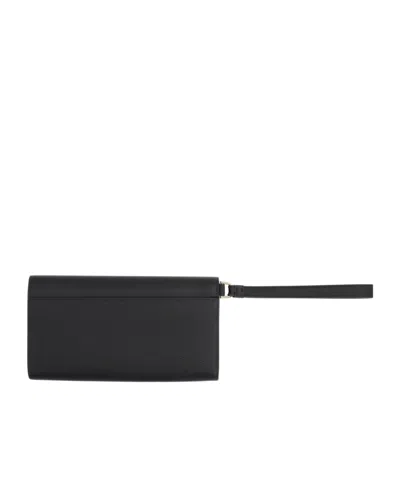 Tom Ford Rectangular Clutch Bag Metal Hardware Wrist Strap In Black