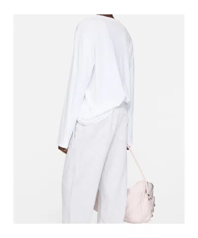 Acne Studios Edden U 1996 Logo-print Cotton And Hemp-blend T-shirt In White