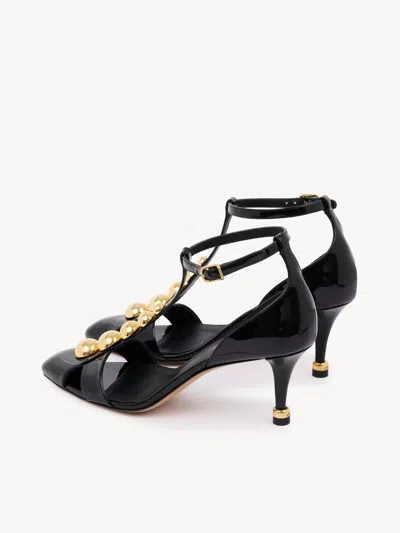 Chloé Cleia Heeled Sandals In Black