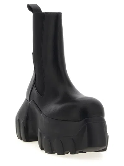 Rick Owens Beatle Bozo Tractor Chelsea Boots In Brown