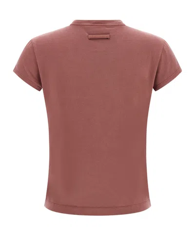 Jean Paul Gaultier Needles Signature Embroidered Graphic Crew T Shirt In Burgundy